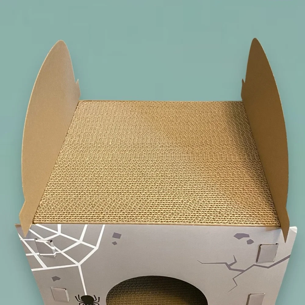 NEW Halloween Double Decker Tombstone Cat Scratcher & Hideout